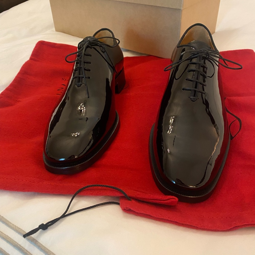 *BRAND NEW* Christian Louboutin Corteo Flat Patent Leather Oxford Shoe